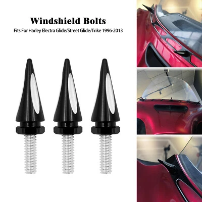 Spiked Windscreen Windshield Trim Bolts For Harley Touring Electra Glide 96-13 - Image 1 of 4