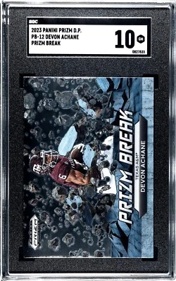 2023 Panini Prizm Draft De'Von Achane PRIZM BREAK SGC 10 GEM MINT RC - Image 1 of 2