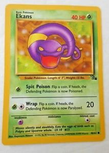 POKÉMON TRADING CARD 1995-99 ~ EKANS #46/62 ~ KAGEMARU HIMENO ~ MINT NOT PLAYED - Picture 1 of 2
