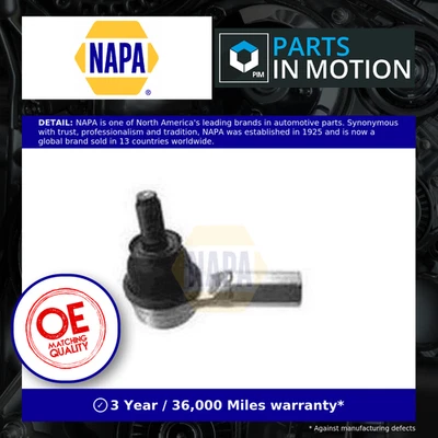 Tie / Track Rod End fits VAUXHALL AGILA A 1.0 Left or Right 00 to 06 Joint NAPA - Image 1 of 4