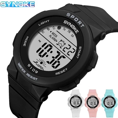 Relógios infantis impermeáveis LED relógio digital despertador menino menina esportes - Imagem 1 de 4