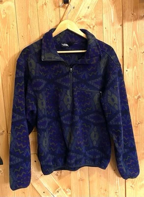 Vintage The North Face Aztec Southwestern Fleece Jacket Men L Full Zip Retro - Image 1 of 4
