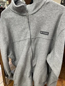 Columbia-Mens Zip-Up Fleece Jacket-Adult Medium-Gray-Casual-Soft & Warm! - Picture 1 of 3