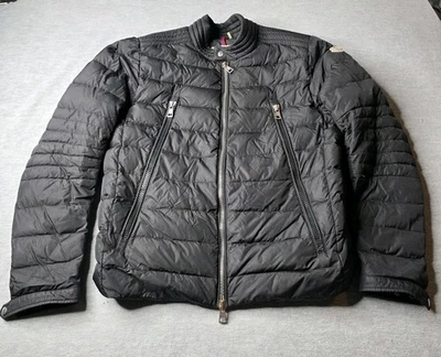 Abrigo chaqueta corta de motociclista de plumón MONCLER Amiot para hombre... Defecto talla 3 Foto 1 de 4