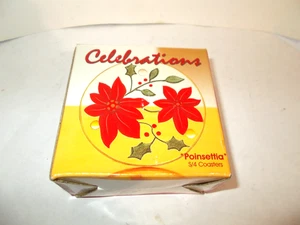 FEIERN PARTY GRÜSSE WEIHNACHTSSTERN S/4 GLAS SET 4 STÜCK DEKORATIVE UNTERSETZER - Bild 1 von 9