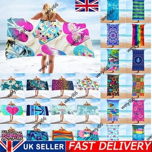 Beach Towel Large Microfibre Quick Dry Lightweight Bath Travel Sports Towels UK⭐ - Picture 1 of 62