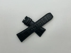 GENUINE Raymond Weil Don Giovanni Alligator Semi-matte Black 28mm Watch Strap - Picture 1 of 3