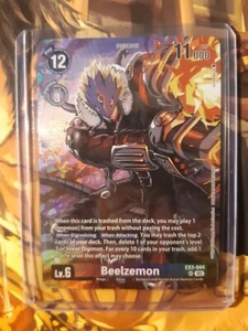 Digimon Card Game Beelzemon Alternate Art Foil - EX2-044 - Near Mint - Foto 1 di 2