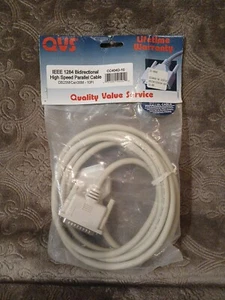 QVS 10ft Parallel IEEE1284 Bi-directional High Speed Parallel Printer Cable - Picture 1 of 12