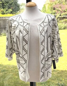 Per Una Speziale Linen Mix Sequin Casual Jacket - Size 16 - New - Picture 1 of 5