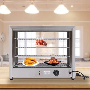 4 Etagen Warmhaltevitrine Heiße Theke Speisenwärmer Warmhaltetheke 30-85°C 220V! - Bild 1 von 11
