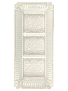 LENOX BUTLER’S PANTRY 3 SECTION RECTANGULAR DISH, TRAY, 13" X 6" X 2” PREOWNED - Picture 1 of 10