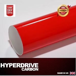 Envoltura de vinilo coche rojo brillo calidad premium hoja película liberación de aire libre Reino Unido! - Imagen 1 de 4