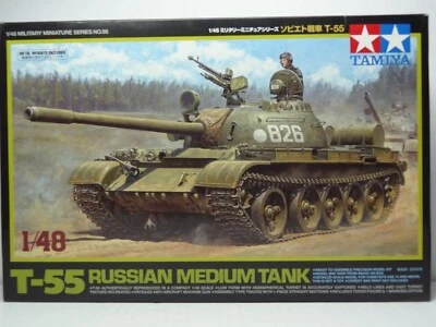 TAMIYA KIT SCALA  1/48 CODICE 32598  T-55  RUSSIAN MEDIUM TANK - INTEGRO - Immagine 1 di 4