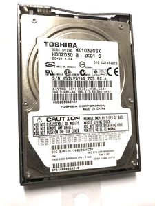 TOSHIBA 100 GB HDD 2.5" 16 MB 5400 RPM SATA Toshiba Laptop Hard Disk Drive - Picture 1 of 1