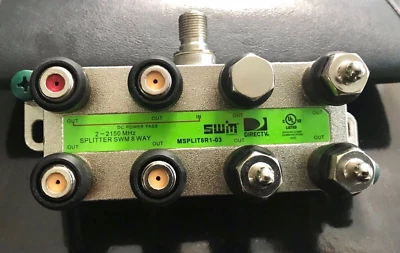 DIRECT TV SWM 8 WAY SPLITTER DTV SWIM MSPLIT8R1-03 NEW - Image 1 of 2