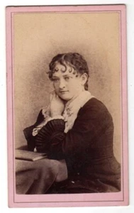 CDV PHOTO YOUNG WOMAN NICE POSE ARMSTRONG WASHINGTON IOWA 1800'S - Picture 1 of 2