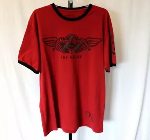 HARD ROCK CAFE Las Vegas WINGS T-Shirt! Size: Large. Color: Deep Red - Picture 1 of 6