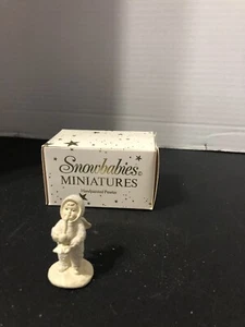 Dept 56 Snowbabies Just one little candle mini painted pewter figurine 7644-9 - Picture 1 of 6