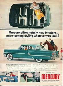 1955 Print Ad of Mercury Ford Car out of the future performance - Picture 1 of 2