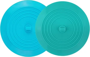 2 Pack 6” Bathtub Tub Drain Cover Stopper, Large Silicone Suction Bathroom Drain - Picture 1 of 12