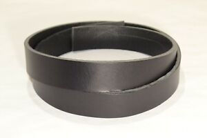 Black English Bridle Leather Strip, 1 1/4" x 48-54", 10-12 oz, 1 Piece (E444)