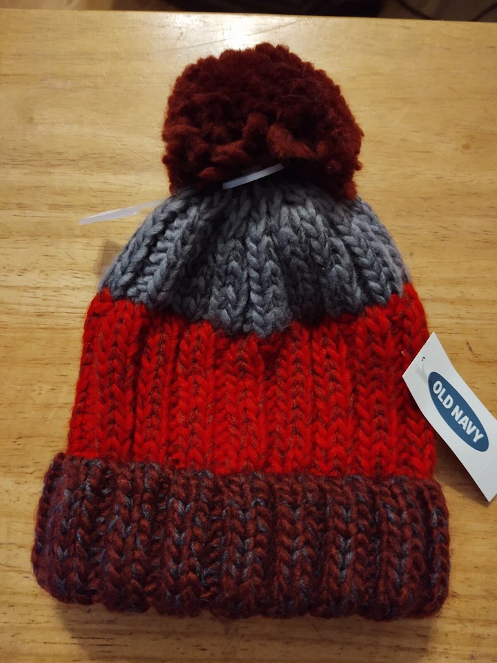 Antiguo gorro azul marino UNISEX niños pequeño talla pequeño con pompón Foto 1 de 2