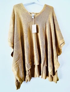 Chaqueta con capa con cuello en V para mujer - Un nuevo día camel talla única - Imagen 1 de 1