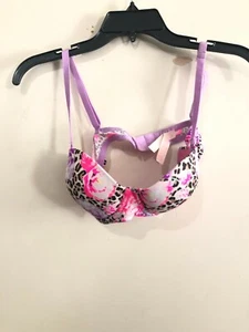 Victoria's Secret Pink Size 34B Floral Pink Lilac Bra Sexy Women Modern Fit - Picture 1 of 9