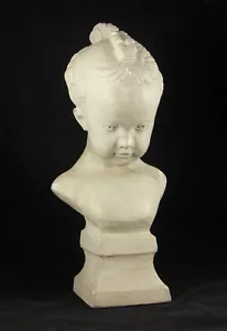 "Gipsbüste eines Mädchens/Buste de Jeune Girl aux mattes after Jacques Saly 16,5" - Bild 1 von 12