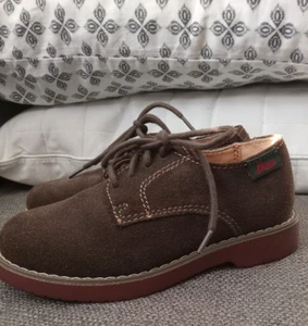 G.H. BASS & CO. Kids Unisex Kids Junior NuBuck Leather Chocolate Sz 11 MSRP $55 - Picture 1 of 8