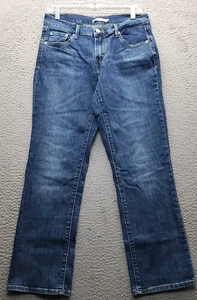 Jeans Levi's 505 para mujer 30 azul denim desteñido ropa de calle pierna recta lavado medio - Imagen 1 de 9