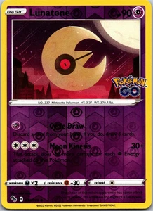 Lunatone 034/078 - Pokemon GO reverseHolo - Picture 1 of 2