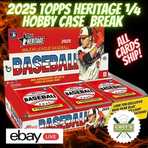 SAN DIEGO PADRES - 2025 TOPPS HERITAGE 1/4 HOBBY CASE (3 BOX) BREAK #35 - Picture 1 of 1