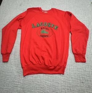 NWT Vintage 90s Lacoste Izod Raglan Sweatshirt Boys Size XL (20) NOS Made in USA - Picture 1 of 8