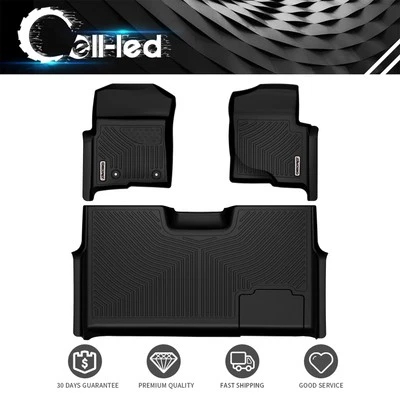 3D Molded Floor Liners Floor Mats For 2010-2014 Ford F-150 F150 Super Crew Cab - Image 1 of 4