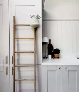 Ladder Shelving Unit 6 Tier Display Stand - Shelf Wall Rack Storage Home Decor - Picture 1 of 10