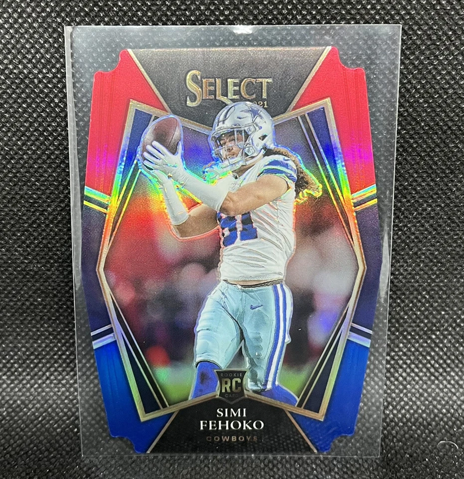 Simi Fehoko #183 Red Blue Prizm Premier Lvl Die Cut 2021 Panini Select Football - Image 1 of 2