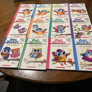 Lot 12 Owl Diaries And Unicorn Diaries Books By Rebecca Elliott - Picture 1 of 6