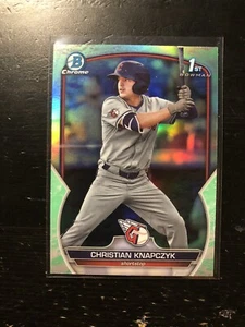2023 Bowman Draft Chrome Lunar Glow Refractor Christian Knapczyk #BDC-180 PWE - Bild 1 von 2