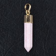 Turquoise Gemstone Pencil Shape 24K Gold Plated Necklace Pendant For Women