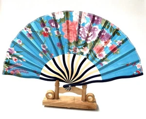 2 x compartimentos de mano compartimentos de bolsillo compartimentos plegables compartimentos de viento bambú H azul - Imagen 1 de 1