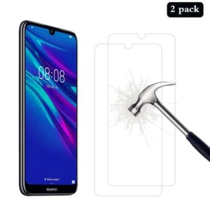 For Huawei Honor 8A JAT-AL00 New Thin Clear 9H Tempered Glass Screen Pack Of 2 - Picture 1 of 1