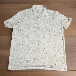 Camisa Polo Adidas Para Hombres 2XL Blanca Rendimiento de Golf AOP Todo el Campo Bandera - Imagen 1 de 5