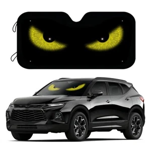 For Ford Mustang Yellow Eye Car Front Windshield Sun Shade Shield UV Block Cover - Picture 1 of 7