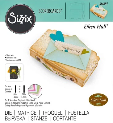 Mini troquel de libro Sizzix Bigz ScoreBoards #666497 venta al por menor $34,99 diseñador Eileen Hull Foto 1 de 4