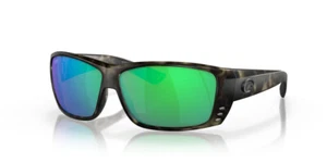Costa Del Mar Cat Cay Sunglasses Brown Wetlands/Polarized Green Mirror 580P 61mm - Picture 1 of 11