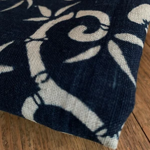 Antique Japanese Boro Indigo KATAZOME RARE Bamboo Arabesque F/S eB-2 - Picture 1 of 11