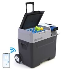52Qt 12Volt Portable Car Refrigerator Freezer Cooler Solar Powered w/Battery