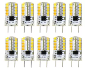 10pcs G8 G8.5 Bi-Pin Led Light bulb 64-3014 SMD Silicone Lamp 110V Warm White H - Picture 1 of 7